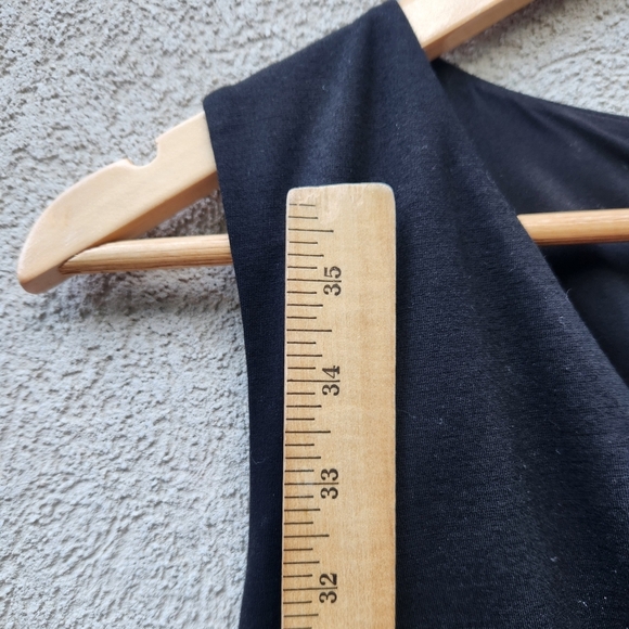 Halogen Wrap Dress Women's Size 2 Black Classic Minimalist Neutral Staple Piece - Picture 5 of 14